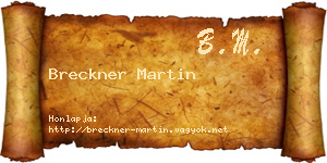 Breckner Martin névjegykártya